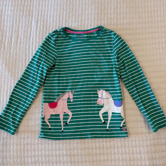 Joules Long Sleeve Tee Shirt with horse design - Picture 1 of 1